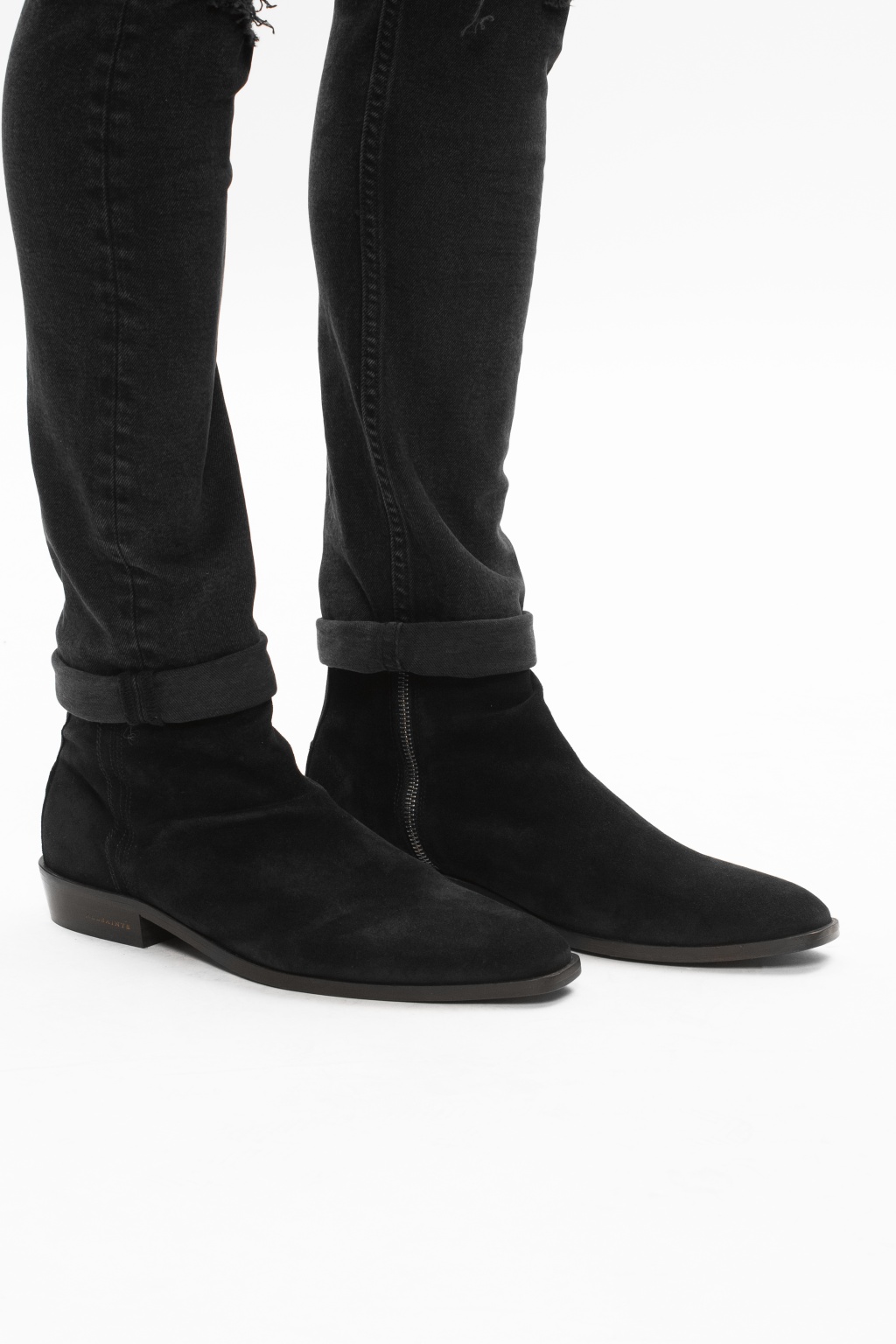 All saints hot sale suede boots